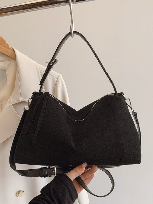Womens Frosted Leather Crossbody Bag