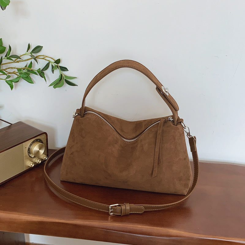 Womens Frosted Leather Crossbody Bag