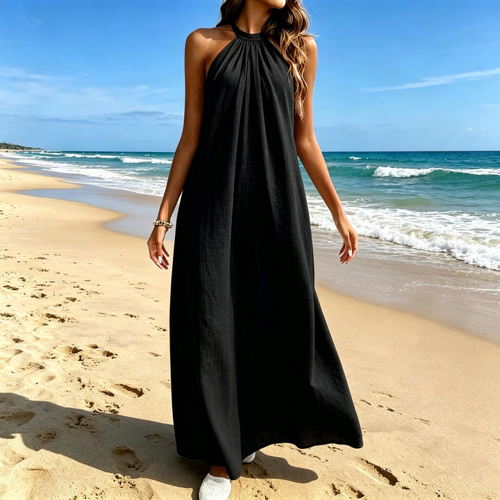 Halter Neck A-line Summer Dress