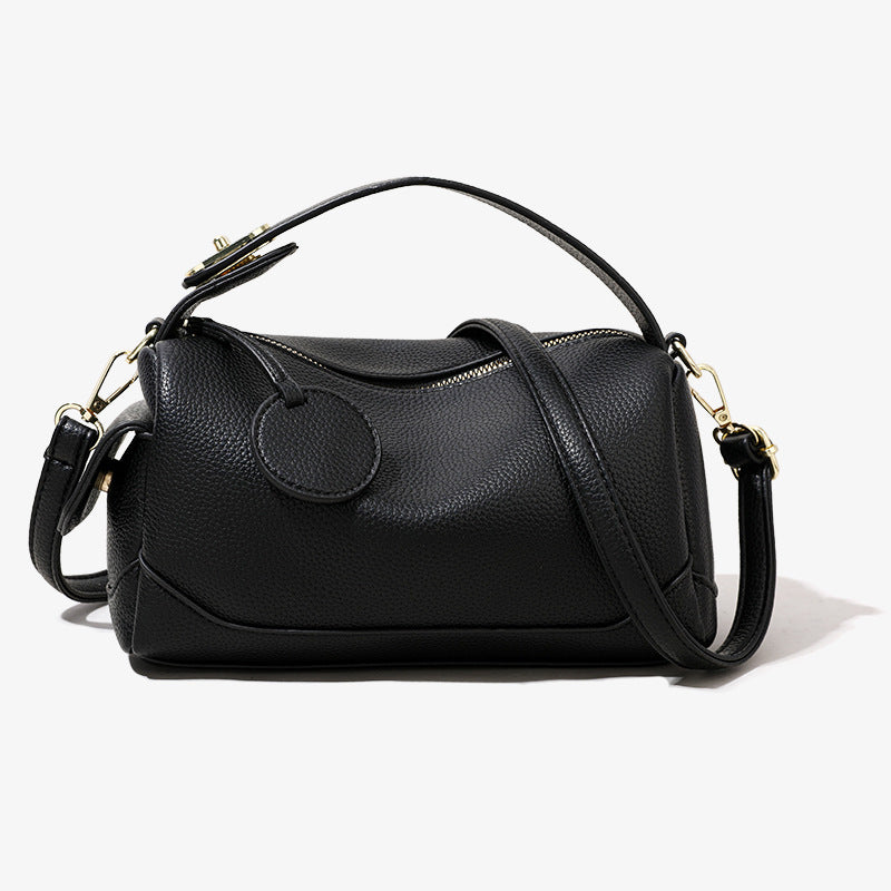 Soft PU leather Pillow bag with urban minimalist aesthetic