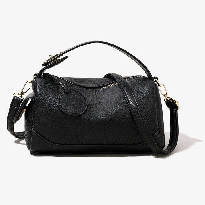 Soft PU leather Pillow bag with urban minimalist aesthetic