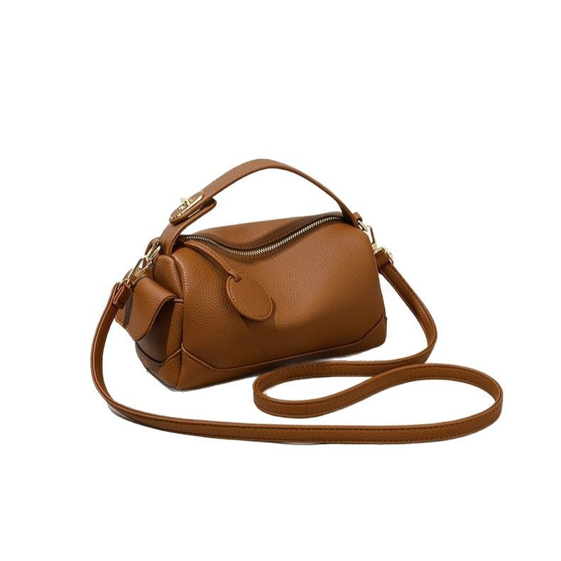 Soft PU leather Pillow bag with urban minimalist aesthetic
