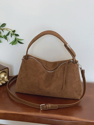 Womens Frosted Leather Crossbody Bag