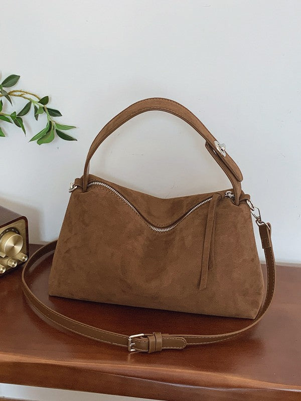 Womens Frosted Leather Crossbody Bag