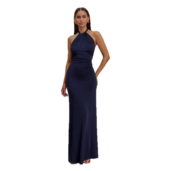 Halterneck Backless Slim Long Dress