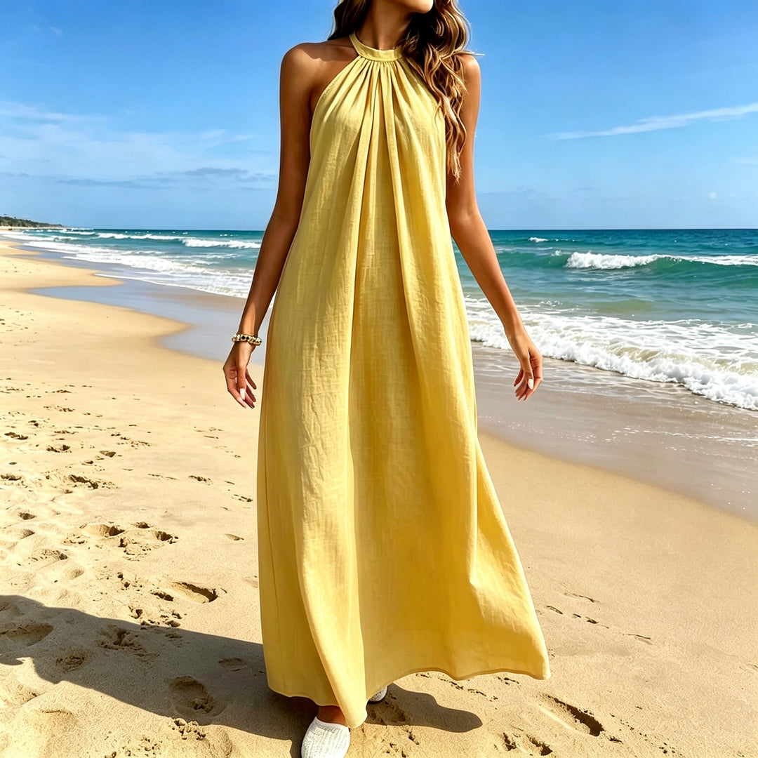 Halter Neck A-line Summer Dress