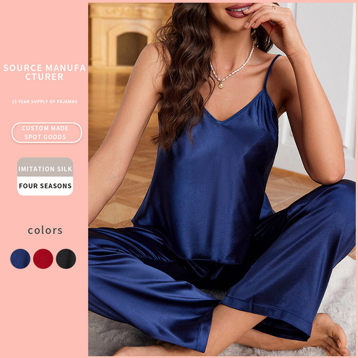Sleeveless Backless Pajama Set
