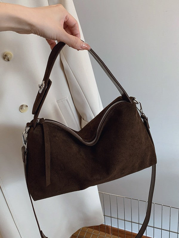 Womens Frosted Leather Crossbody Bag