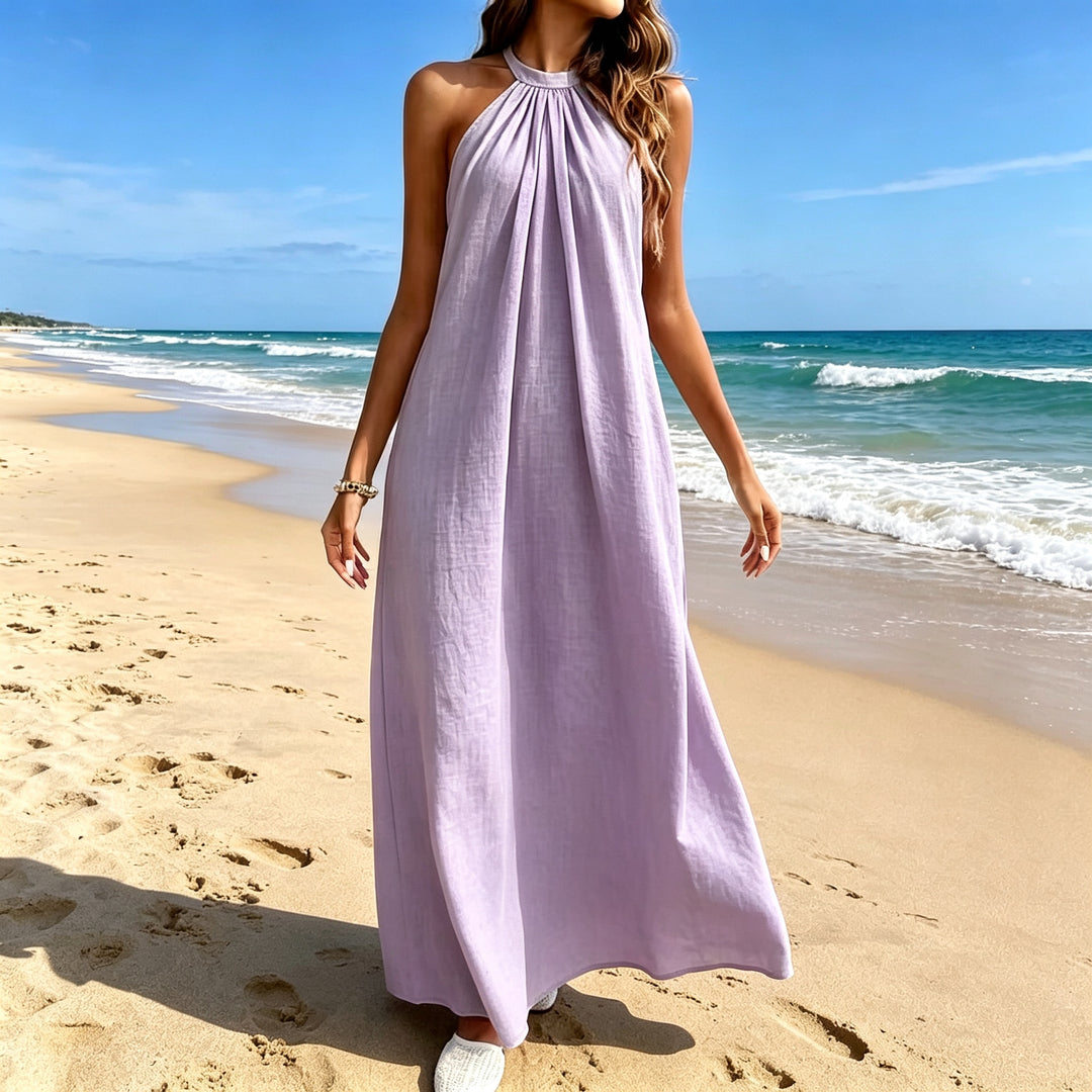 Halter Neck A-line Summer Dress