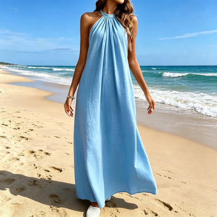 Halter Neck A-line Summer Dress