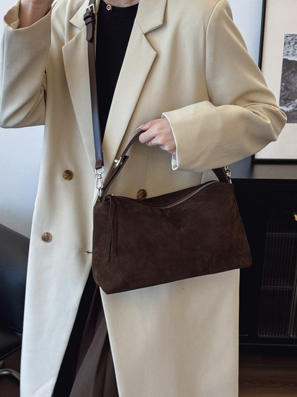 Womens Frosted Leather Crossbody Bag