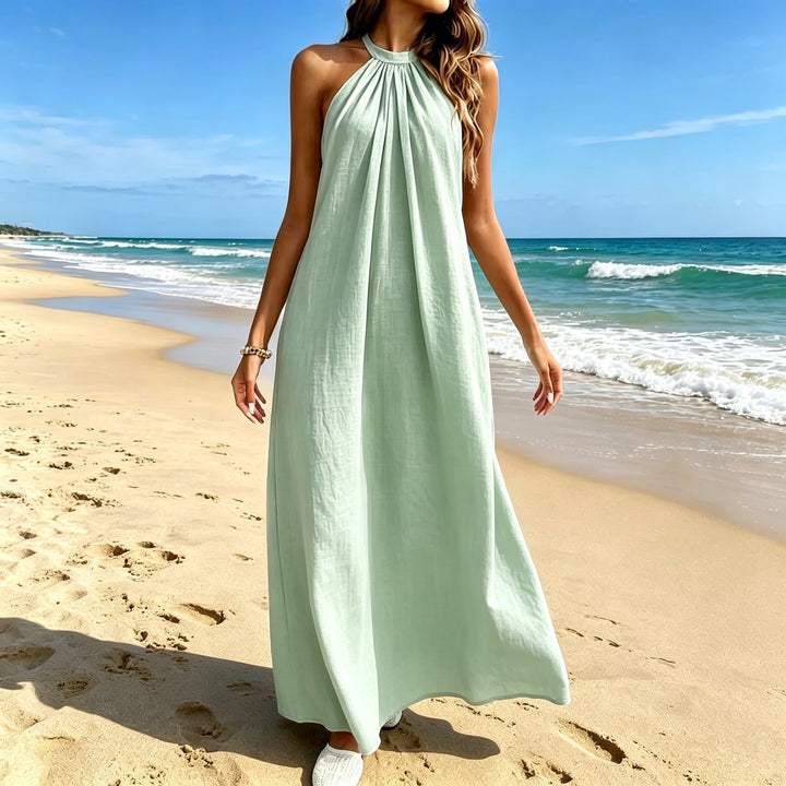 Halter Neck A-line Summer Dress