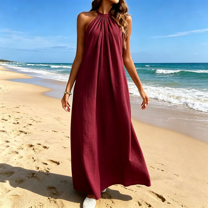 Halter Neck A-line Summer Dress