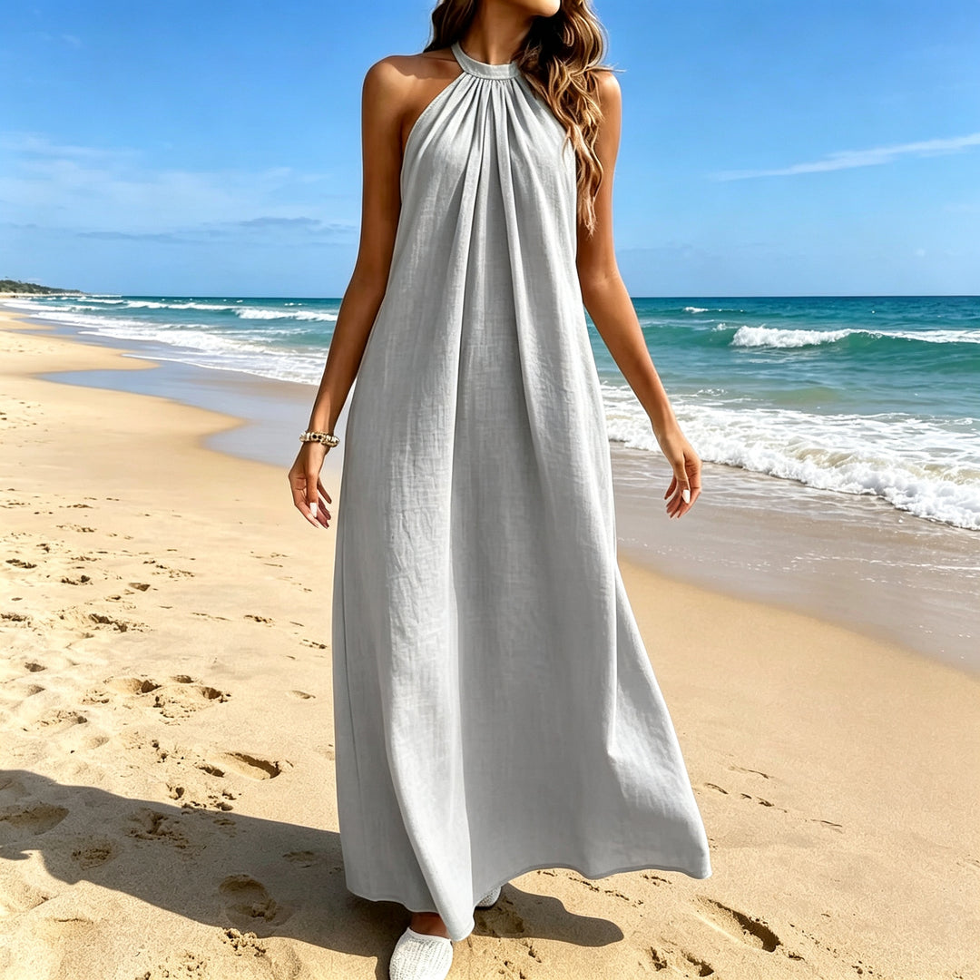 Halter Neck A-line Summer Dress