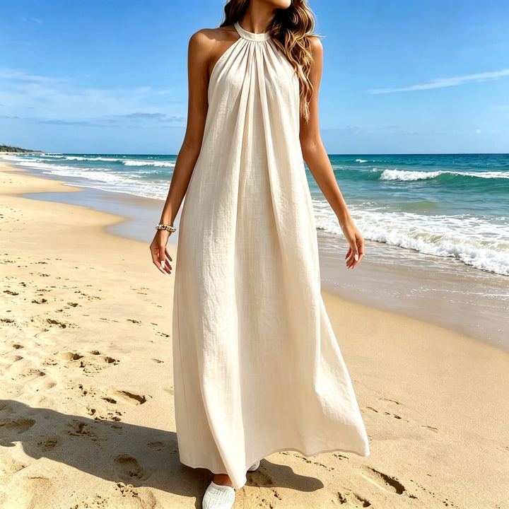 Halter Neck A-line Summer Dress