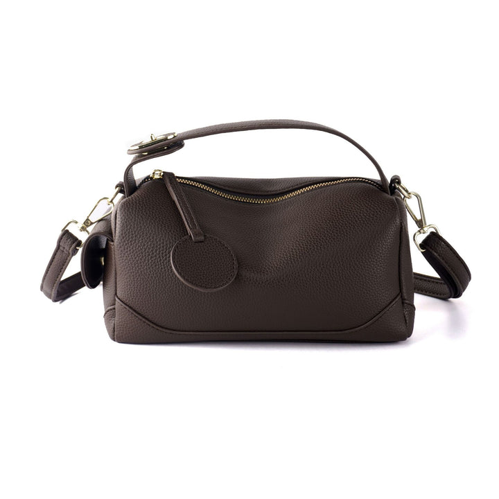 Soft PU leather Pillow bag with urban minimalist aesthetic