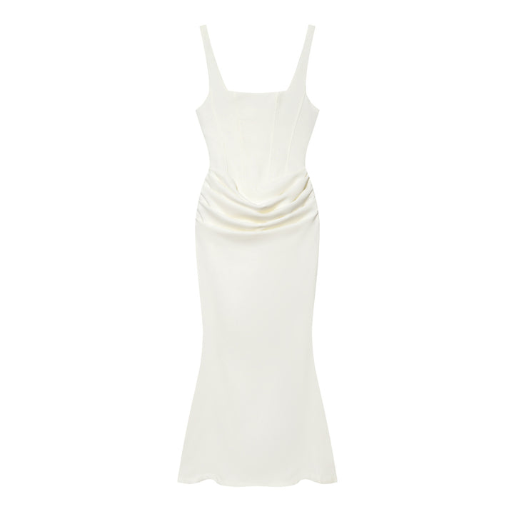 Sleeveless Backless Bodycon Long Dress with Fish Tail Hem