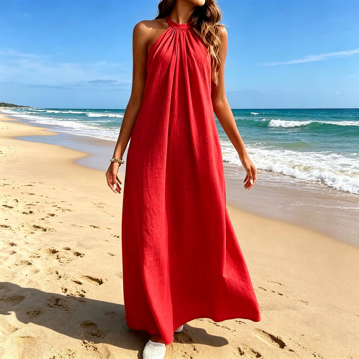 Halter Neck A-line Summer Dress