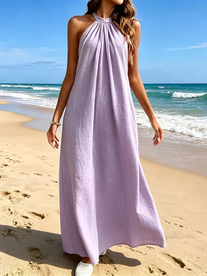 Halter Neck A-line Summer Dress