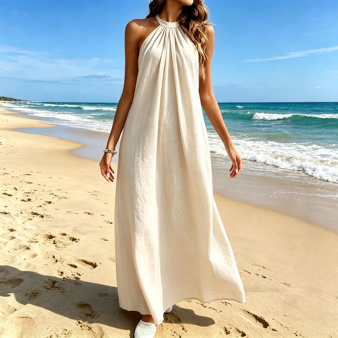 Halter Neck A-line Summer Dress