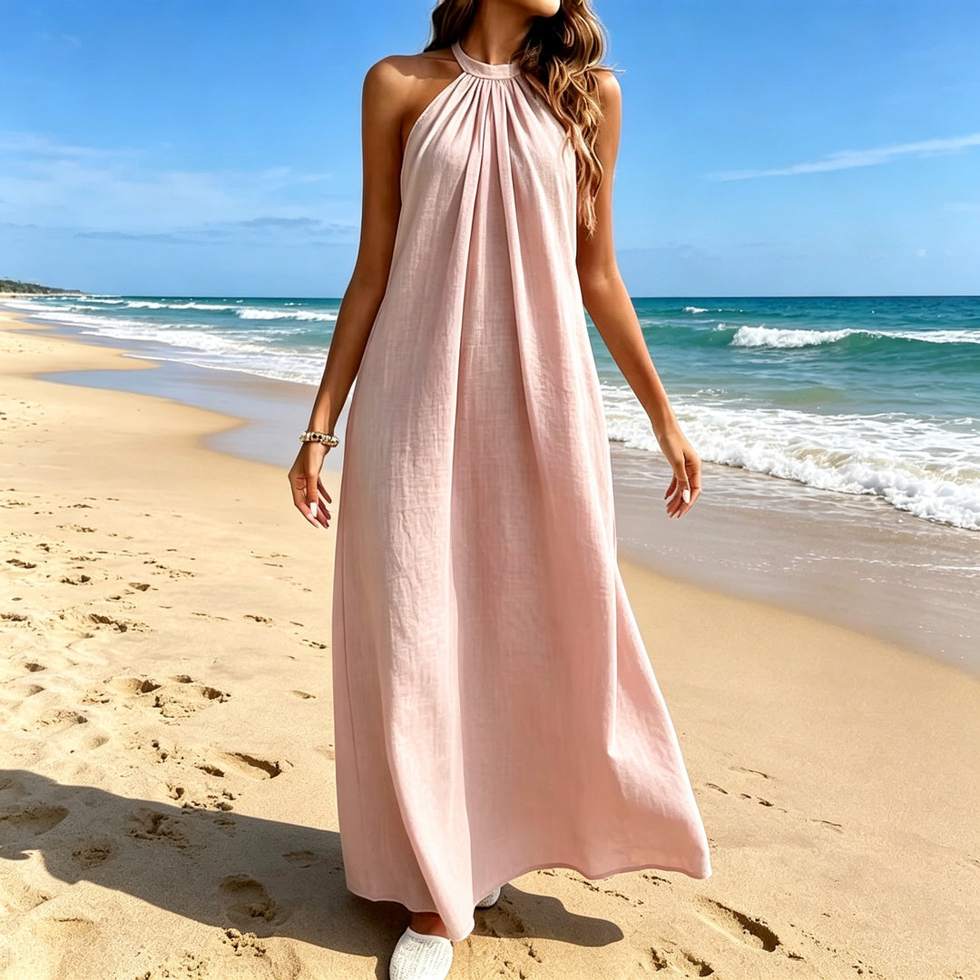 Halter Neck A-line Summer Dress
