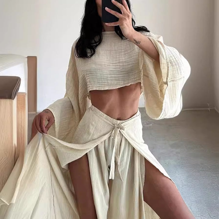 Loose Fit Comfortable Set and relaxed design Beaded Details