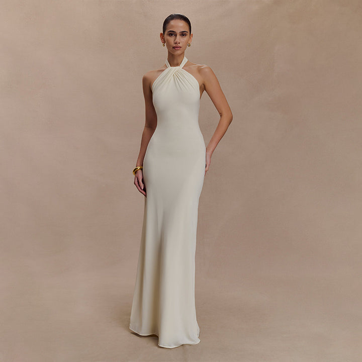 Halterneck Backless Slim Long Dress