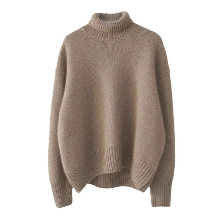 Beige sweater on a white background
