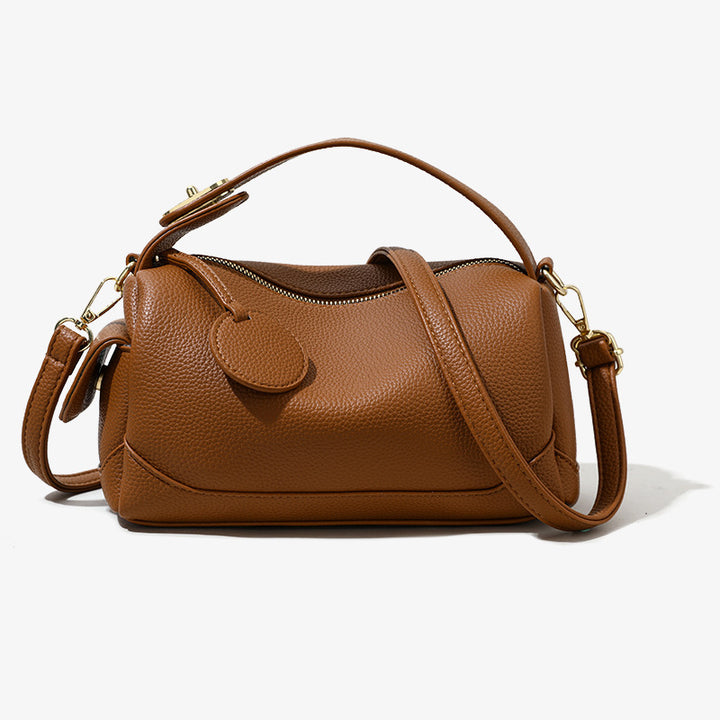 Soft PU leather Pillow bag with urban minimalist aesthetic