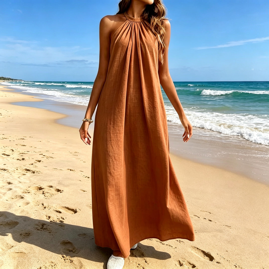 Halter Neck A-line Summer Dress