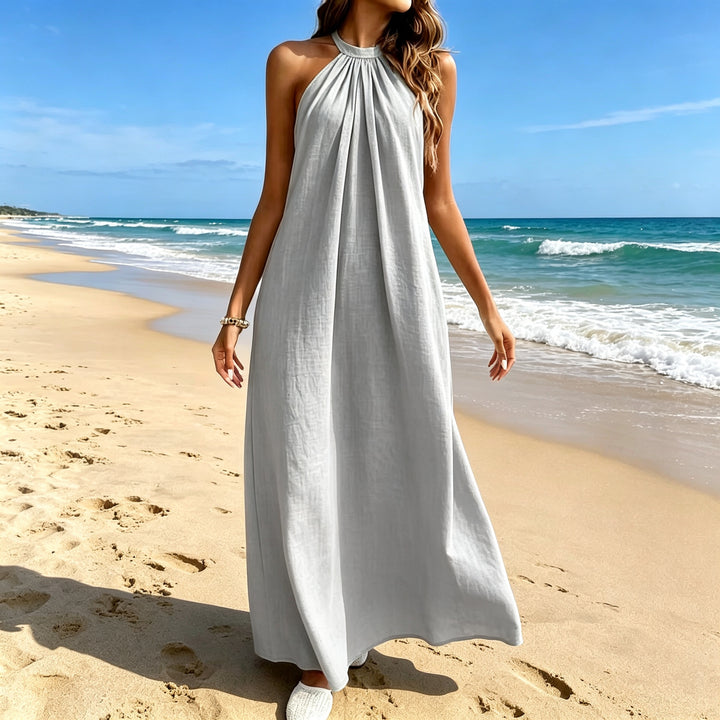 Halter Neck A-line Summer Dress