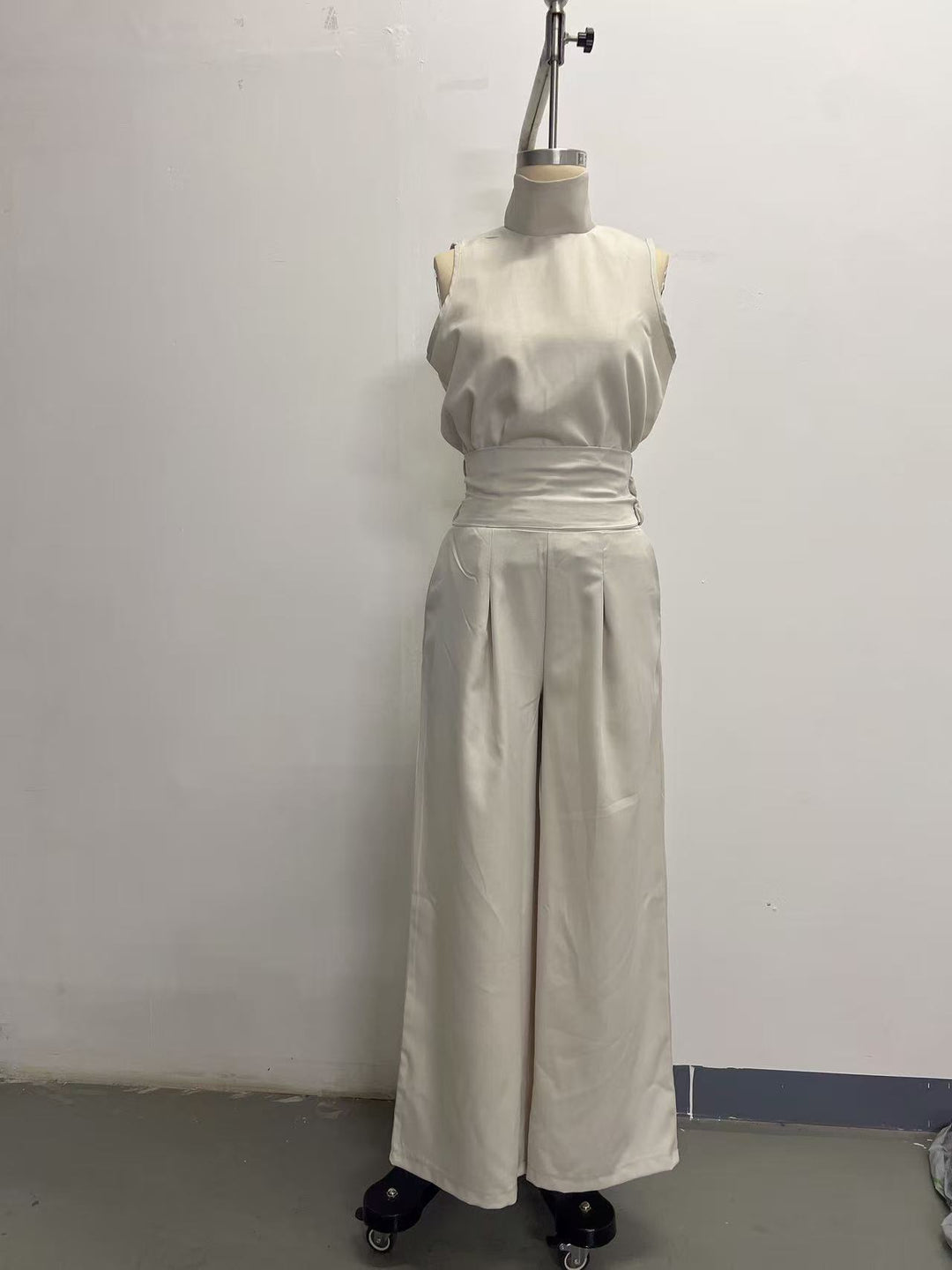 Womens Cotton Linen Sleeveless Top and Pants Set
