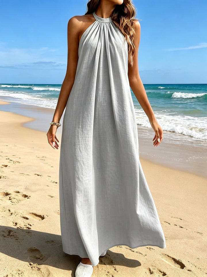 Halter Neck A-line Summer Dress